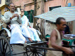 traditional rickshaw transport, calcutta