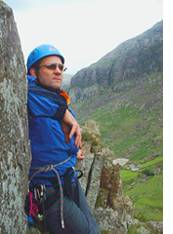 Brett climbing in Snowdonia