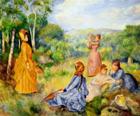 Renoir: Young Ladies Playing Badminton