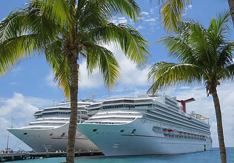 cruise liners in the Carribbean