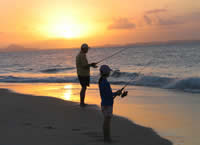fishing sunset