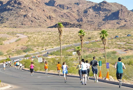 Nevada,USA marathon race runners