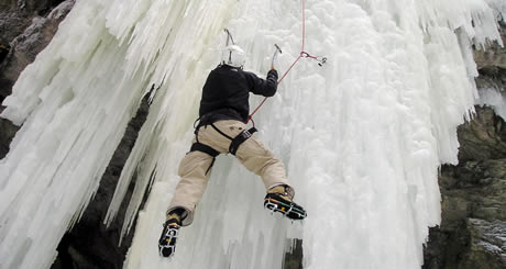 waterfall ice climbing