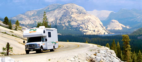 RV in the mountains